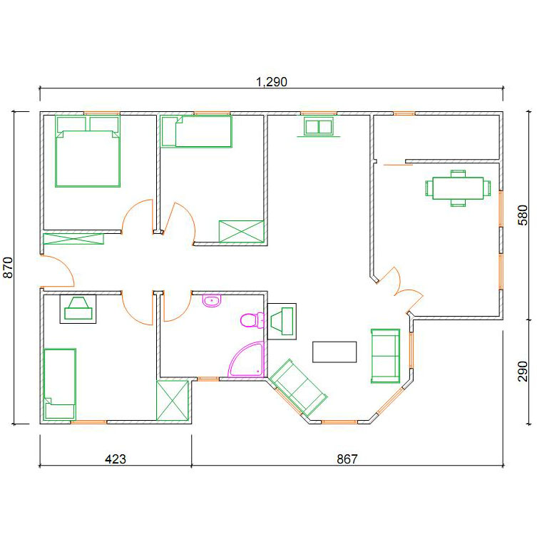 Montažna kuća 95 osnova